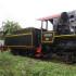 Locomotora 56 que está en los antiguos talleres del Ferrocarril de Antioquia en Bello.
