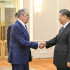 Canciller ruso, Serguéi Lavrov, y el presidente chino, Xi Jinping.