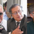 Dagoberto Quiroga, superintendente de Servicios Públicos, el presidente Gustavo Petro y Carlos Fernando García, director de Migración Colombia.