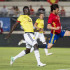 Acción de juego del partido entre España y la Selección Colombia.