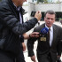 Carlos Palacino saliendo de indagatoria en el Búnker de la Fiscalía