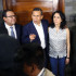 Ollanta Humala y Nadine Heredia, al reencontrase luego de salir de la cárcel donde pasaron 9 de los 18 meses a los que los había sometido la justicia, aunque todavía deben enfrentar un juicio.