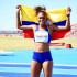 Valeria Cabezas, oro en los 400 m vallas en los Juegos Olímpicos de la Juventud 2018.
