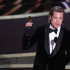Brad Pitt en su discurso de aceptación al Óscar este domingo.