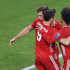Los jugadores del Bayern Múnich celebran el gol de Goretzka.