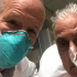 El doctor Bartley Griffith (izquierda) y su paciente David Bennet (derecha) , luego de operación de trasplante de corazón de cerdo.