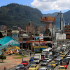 Así se ven los trancones en las calles de Bogotá.