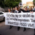 Funcionarios judiciales rinden homenaje al fiscal antimafia Marcelo Pecci.