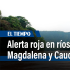 El Ideam declaró alerta roja en las cuencas de los ríos Magdalena y Cauca debido a los altos niveles.