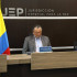 El presidente de la JEP, magistrado Roberto Vidal, y la magistrada Julieta Lemaitre anunciaron la imputación.
