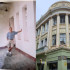 Edificio Pombo de Cartagena y Dennis el día que compró el apartamento.