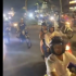 Desfile de motociclistas por una avenida de Cali