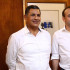 El alcalde de Cali, Jorge Iván Ospina con el alcalde electo, Alejandro Eder.