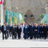 Líderes participantes antes de la ceremonia de apertura de la Cumbre COP28 en la Expo City de Dubai.