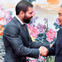 Ortega Murillo saluda a Wang Yi, principal diplomático de China.