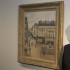 La baronesa Carmen Thyssen, junto al cuadro Rue Saint Honoré por la tarde, de Camille Pissarro.