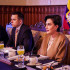 De izq. a der: El presidente  de Ecuador, Daniel Noboa,G y la canciller, Gabriela Sommerfeld.