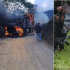 Incineración de vehículos en Dagua, Valle.