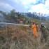 Organismos de socorro continúan trabajos por activación de puntos calientes en el incendio forestal que se registra desde hace varios días en Corrales.