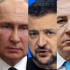 Valdimir Putin, Vlodomir Zelenski, Benjamín Netanyahu y Ebrahim Raisi.