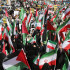 Iraníes durante una concentración contra Israel en Teherán.