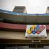 Fotografía de la fachada de la sede del Consejo Nacional Electoral (CNE), el 17 de abril de 2024, en Caracas (Venezuela).