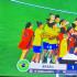 Pelea en Colombia vs. Brasil.