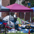 Campamento de manifestantes propalestinos en la Universidad George Washington.