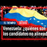 Un grupo de candidatos que se identifica opositor, quiere ganar las elecciones presidenciales en Venezuela pero no alineados con la Mesa de La Unidad Democrática. Aseguran que no buscan favorecer a Nicolás Maduro.
#eltiempo 

SUSCRÍBETE: https://bit.ly/eltiempoYT 

Síguenos en nuestras redes sociales:
X: https://twitter.com/eltiempo 
Facebook: https://www.facebook.com/eltiempo 
Instagram: https://www.instagram.com/eltiempo 

El Tiempo es el medio líder de noticias en Colombia, caracterizado por sus investigaciones y reportajes exclusivos, sobre:  justicia, deportes, economía, política, cultura, tecnología, innovación, cambio climático, entre otros eventos noticiosos en Colombia y el mundo.

Para mayor información ingresa a: https://www.eltiempo.com 

Otros canales de El Tiempo
Citytv: https://www.youtube.com/c/citytvbogota  
Bravíssimo Citytv: https://www.youtube.com/c/BRAVISSIMOCITYTV  
Portafolio: https://www.youtube.com/user/PortafolioCO  
Futbolred: https://www.youtube.com/c/FutbolRedCO