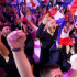 Seguidores de Agrupación Nacional celebran el éxito de ese partido en las recientes elecciones francesas, el 30 de junio.