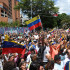 Manifestación de la oposición este sábado en Caracas.