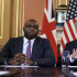 Britain's Foreign Secretary David Lammy  and US Secretary of State Antony Blinken  take part in a strategic dialogue at the Foreign, Commonwealth and Development Office in London, Britain, 10 September 2024. Blinken is visiting the UK as part of a strategic dialogue visit.