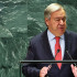  António Guterres, Secretary-General of the United Nations, speaks during the United Nations General Assembly (UNGA) at the United Nations headquarters on September 24, 2024 in New York City. World leaders convened for the 79th Session of the United Nations General Assembly as the world continues to experience major wars in Gaza, Ukraine and, Sudan along with a larger threat of conflict in the wider Middle East.   Michael M. Santiago/Getty Images/AFP (Photo by Michael M. Santiago / GETTY IMAGES NORTH AMERICA / Getty Images via AFP)