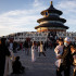 Beijing (China), 27/10/2024.- People visit Temple of Heaven in Beijing, China, 27 October 2024. The historical buildings that comprise the Temple of Heaven are a UNESCO heritage site and were founded in the first half of the 15th century. EFE/EPA/JESSICA LEE