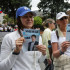 Llegada de la marcha a la fundación Santafe . Foto: César Melgarejo/ El Tiempo