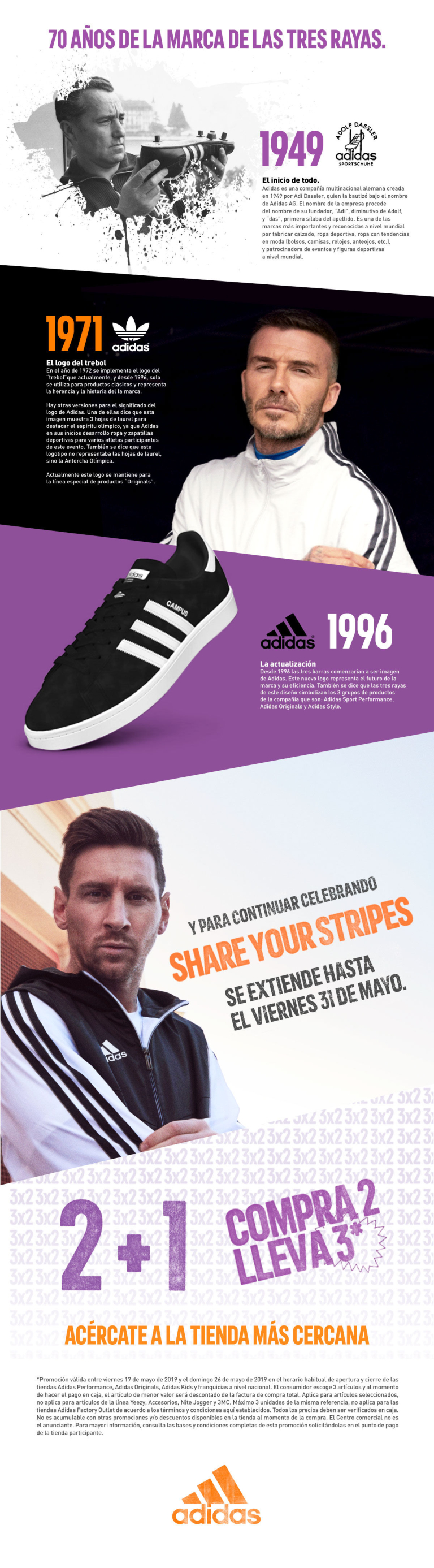 Adidas cumple 70 años hotsell