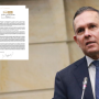 El presidente del Senado Efraín Cepeda envió una carta a los congresistas.