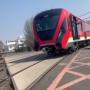 Prueba curva del primer tren del metro de Bogotá