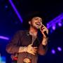 El cantante mexicano Christian Nodal en su concierto en Colombia en 2023.