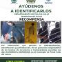 Este es el cartel con imágenes de quienes habrían incinerado los vehículos. Suministrado por Policía.