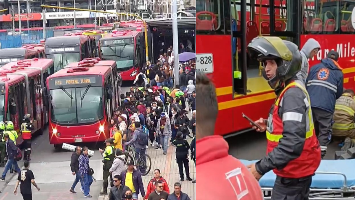 Una mujer murió tras accidente que involucró a bus de TransMilenio en centro de Bogotá