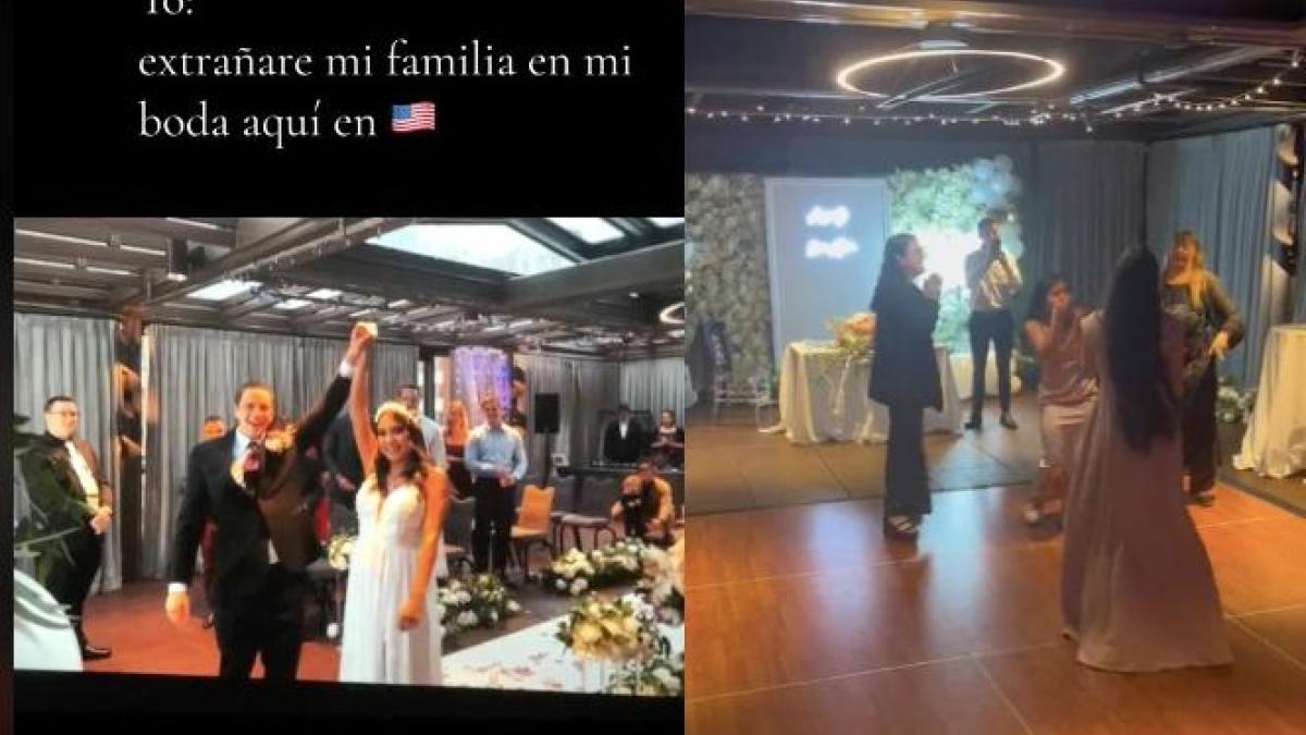 Colombiana se casó en EE. UU. y su familia celebró desde Latam de esta peculiar manera