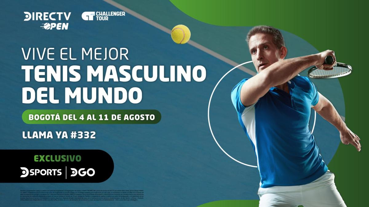 Tenis: se viene el DirecTV Open de Bogotá, con raquetas de 20 países