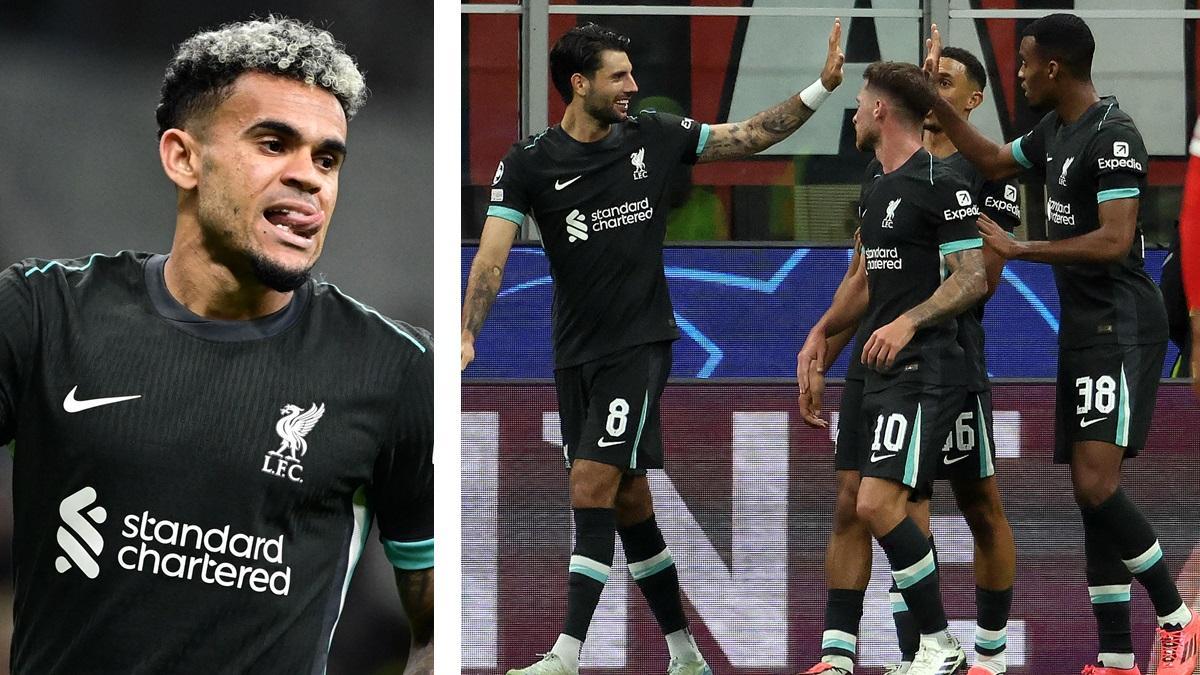 Liverpool, con Luis Díaz desde el banco, logró un triunfazo contra el AC Milan en la Champions League: los goles del partido