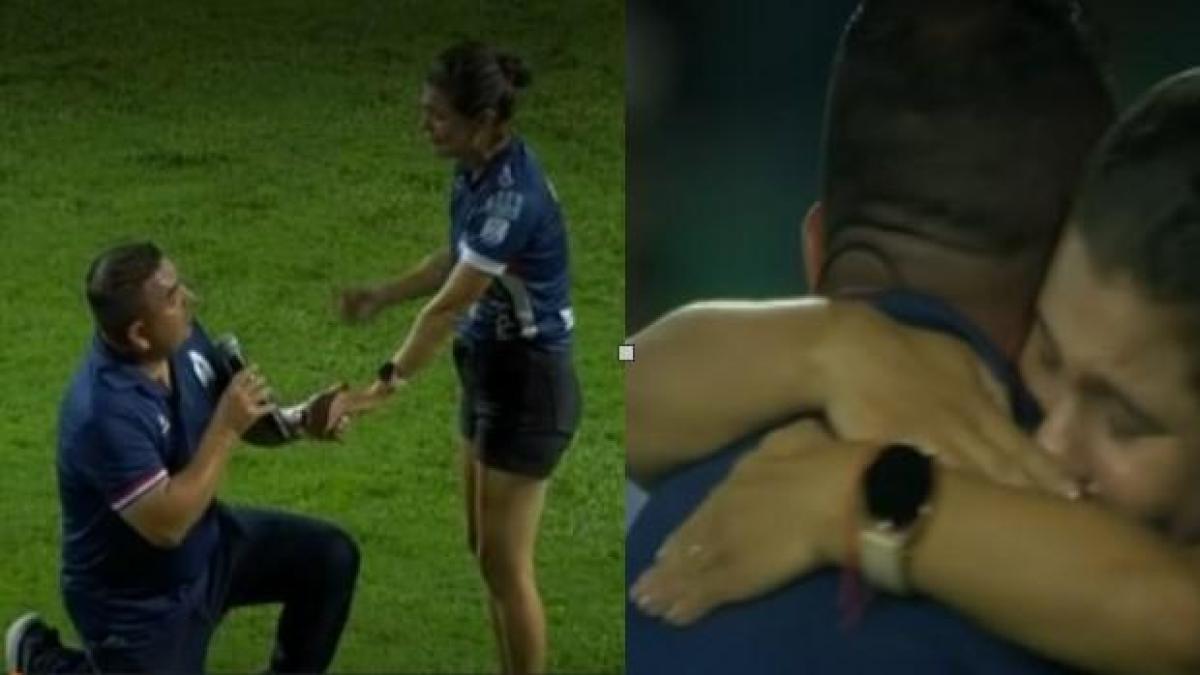 Video | Aficionado le pide matrimonio a su novia en el juego Alianza vs. América en Valledupar