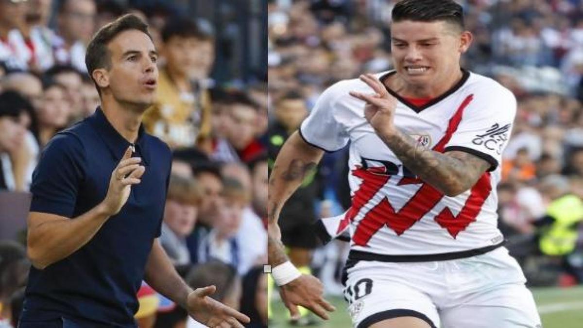 Tormenta en Rayo Vallecano por suplencia de James Rodríguez: presidente le tira dardo al DT Iñigo Pérez