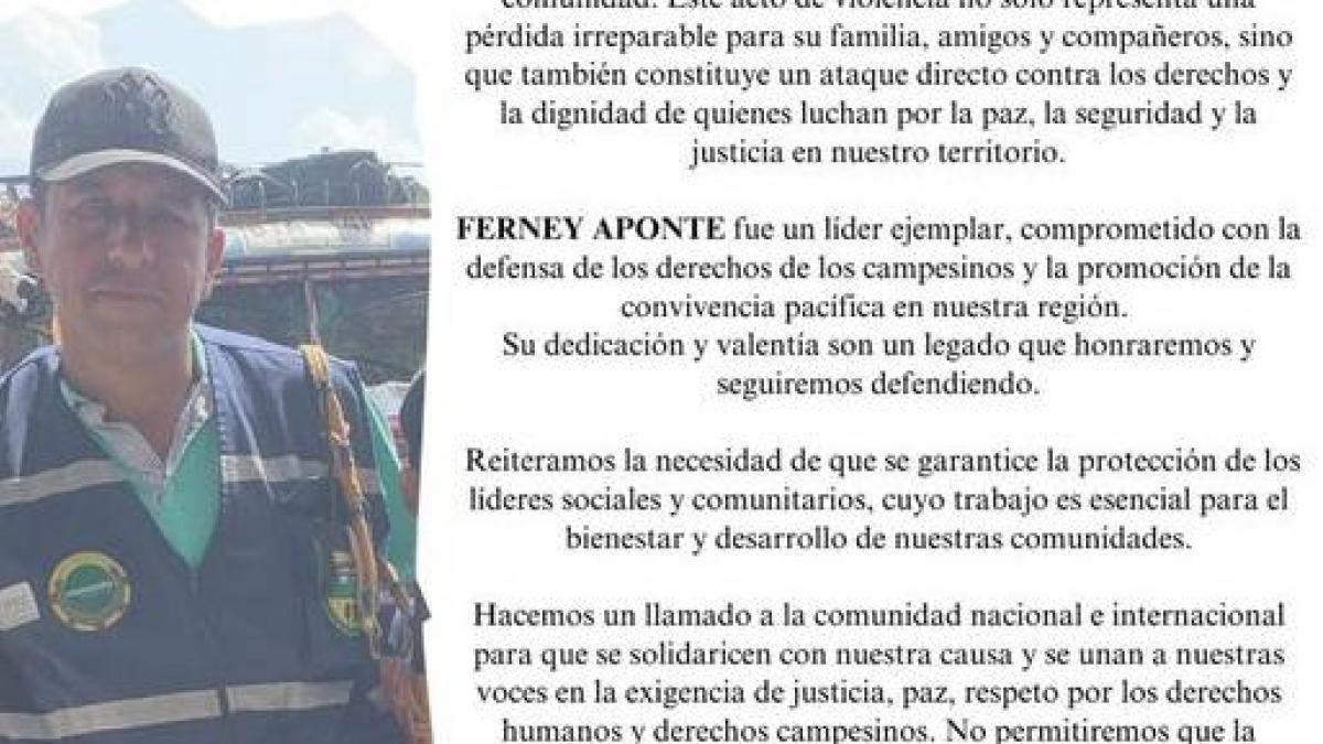 Nuevos detalles en el asesinato de otro líder en el Valle: ¿quién es la nueva víctima de grupo armados?