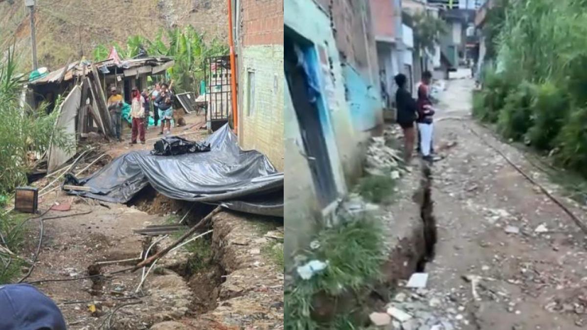 16 viviendas fueron evacuadas por movimientos en masa en dos barrios de Medellín