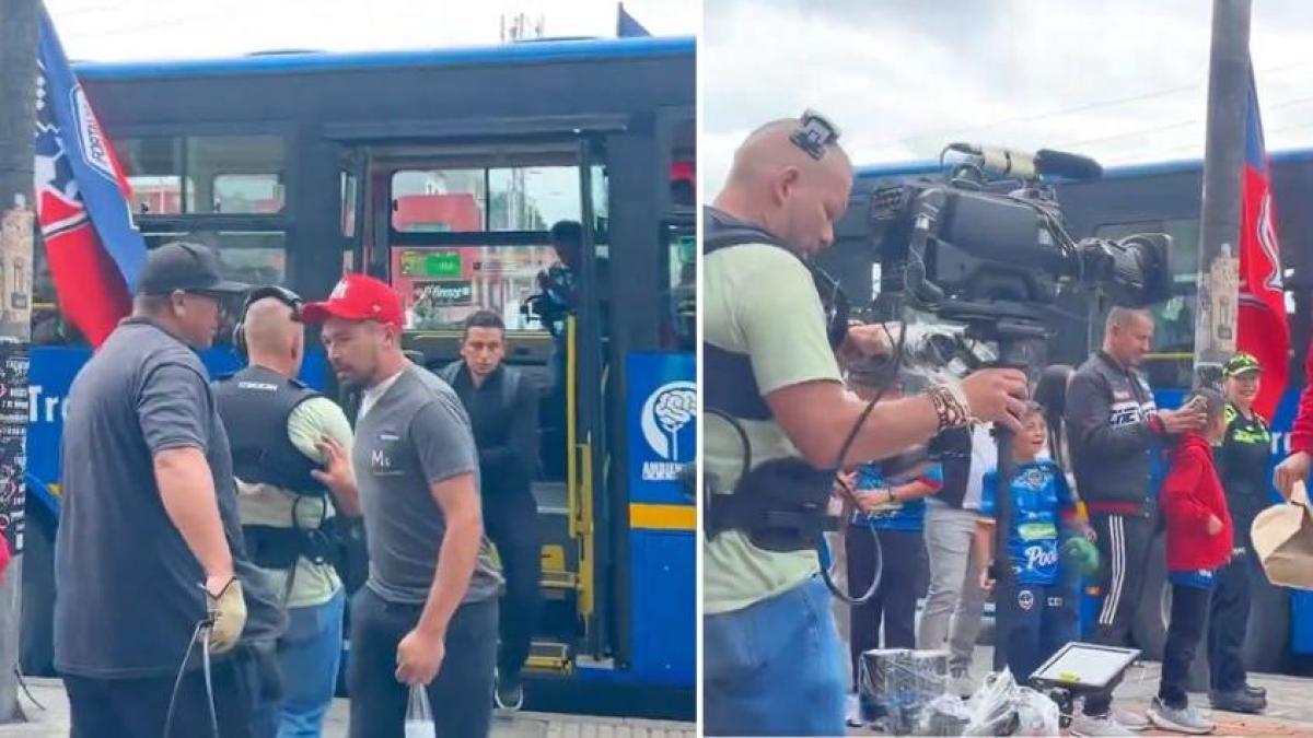 (Video) El equipo de Fortaleza llegó en bus del Sitp al estadio El Campín: ‘No hay nada más bogotano’