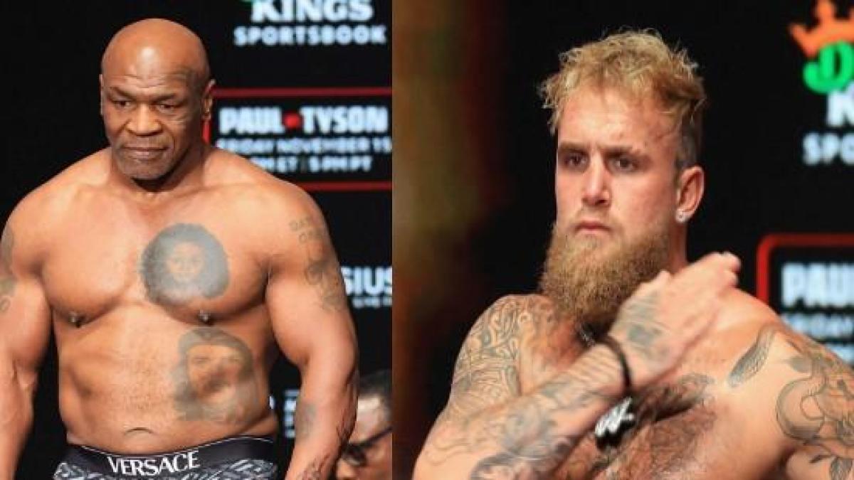 Video | Mike Tyson y el desagradable gesto obsceno que hizo en el pesaje oficial de su pelea contra Jake Paul